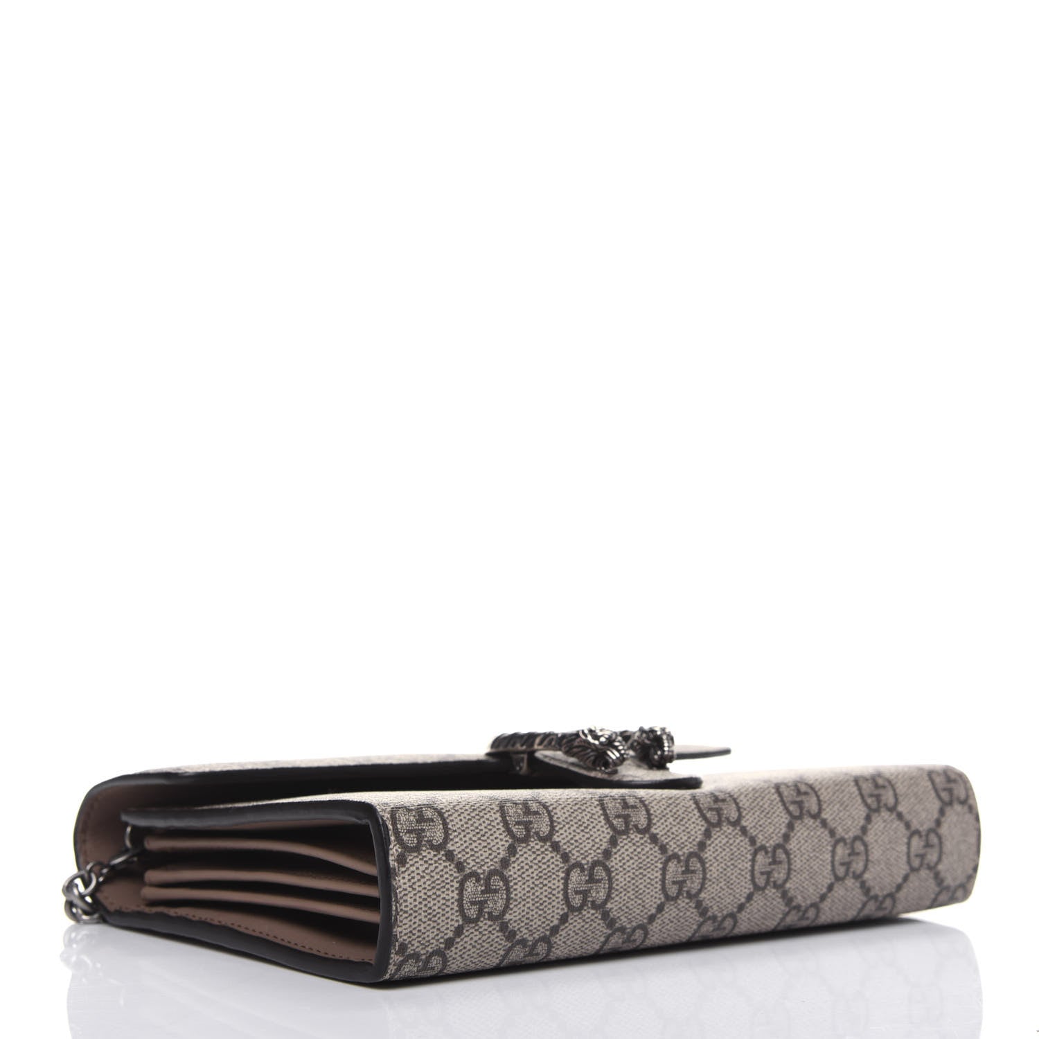 Gucci GG Supreme Monogram Mini Dionysus Chain Wallet Beige Taupe 4 of 15