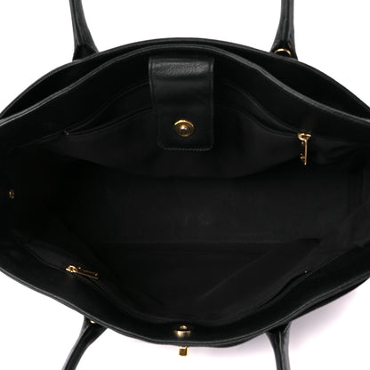 Chanel Calfskin Cerf Executive Shopper Tote Black 5 of 10