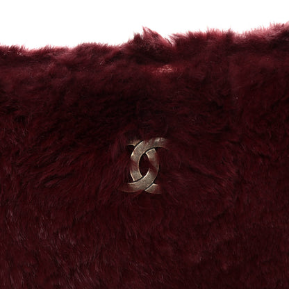 Chanel Rabbit Fur Shoulder Bag Burgundy 8 of 15