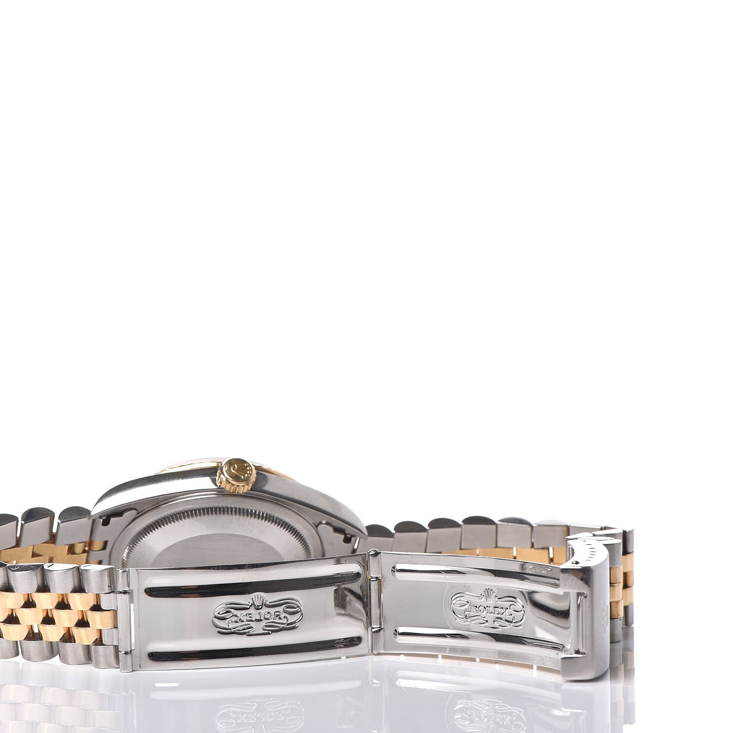 Stainless Steel 18K Yellow Gold 36mm Oyster Perpetual Datejust Watch White Arabic 16233