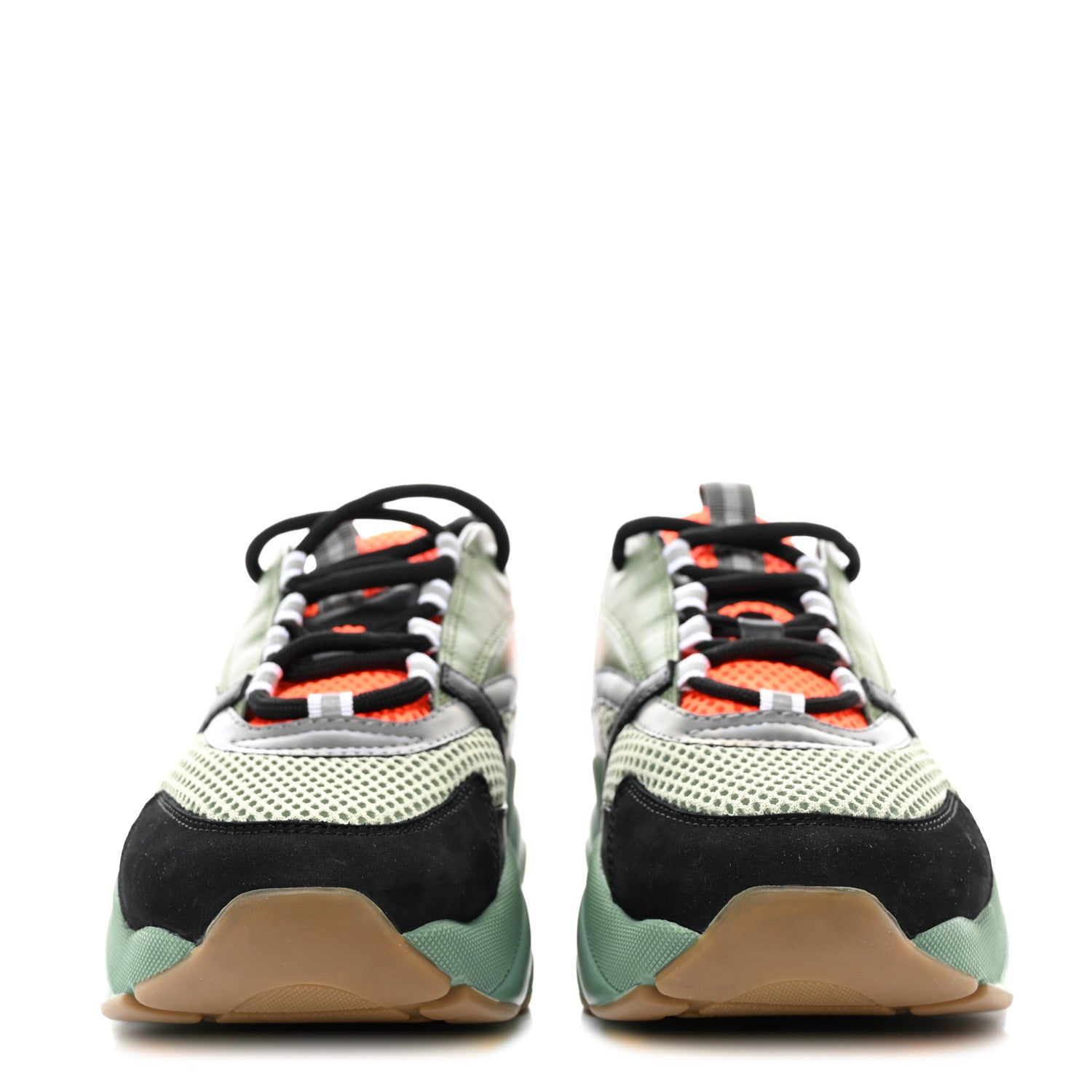 Christian Dior Technical Mesh Calfskin Mens B22 Sneakers 41 Olive