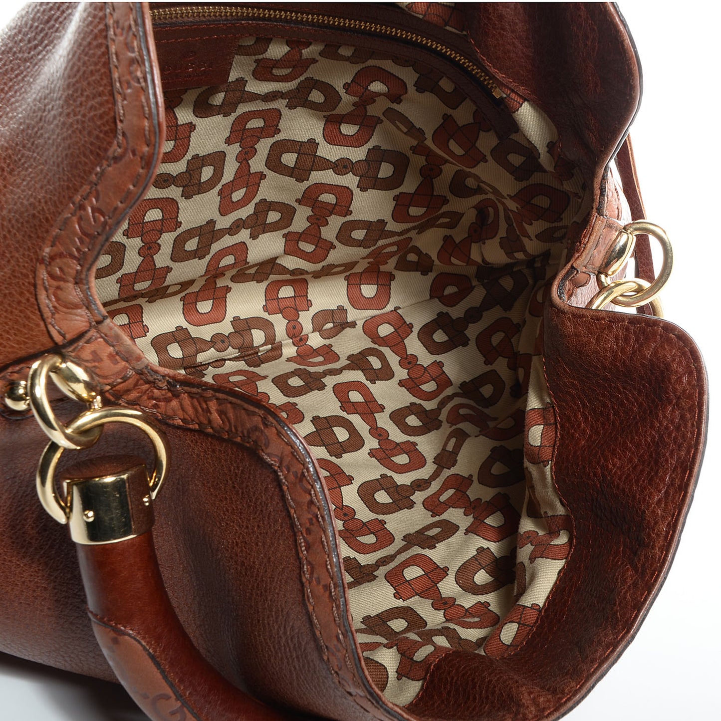 Leather Guccissima Medium Indy Top Handle Bag Brown