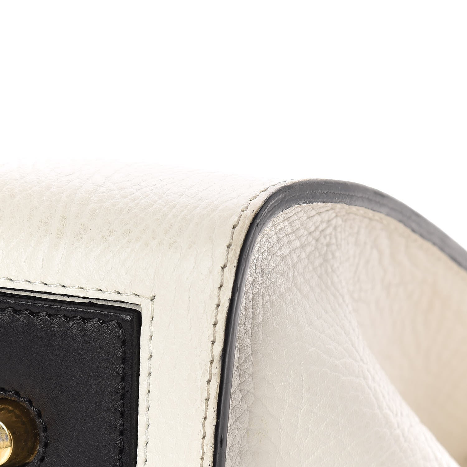 Celine Elephant Calfskin Mini Bi-Color Tie Knot Tote White Black 18 of 21