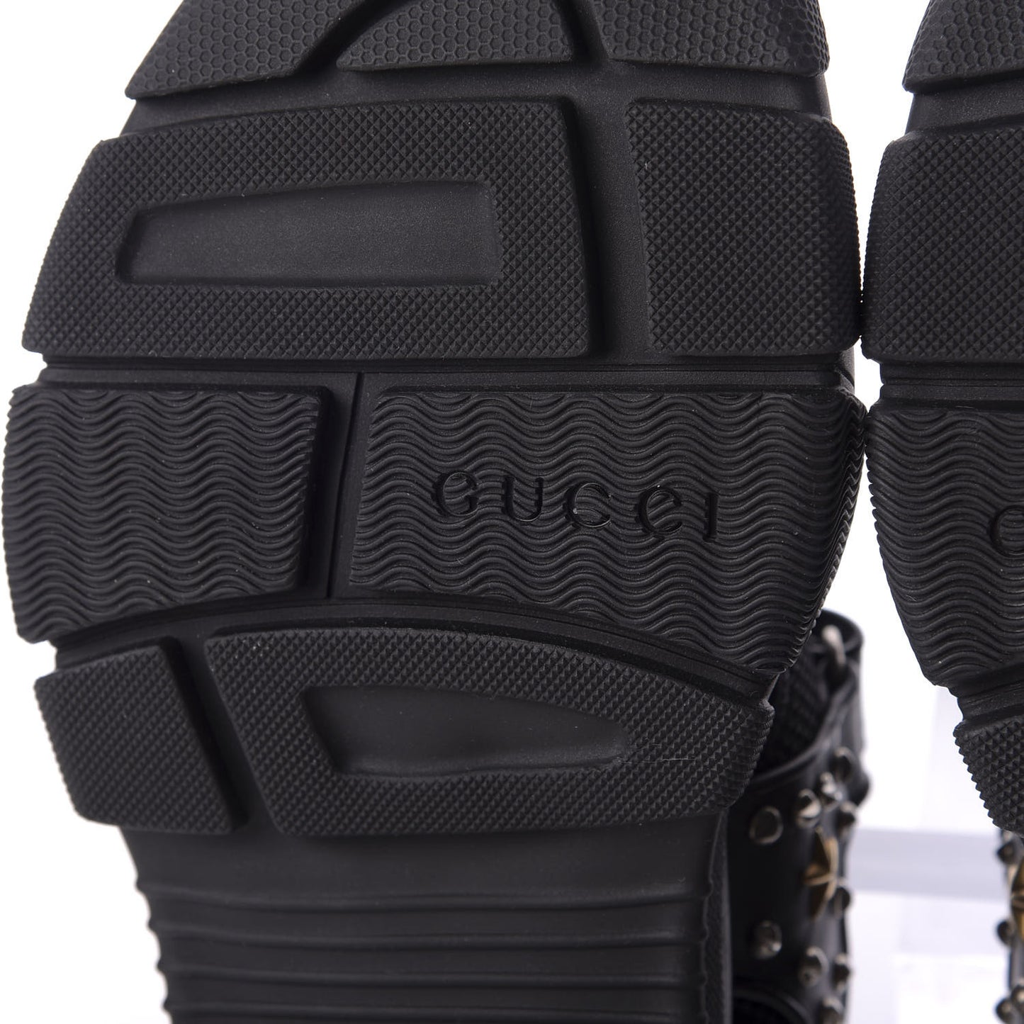 Nappa Mesh Studded Mens Aguru Sandals 8 Black