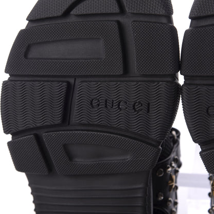Gucci Nappa Mesh Studded Mens Aguru Sandals 8 Black 7 of 8