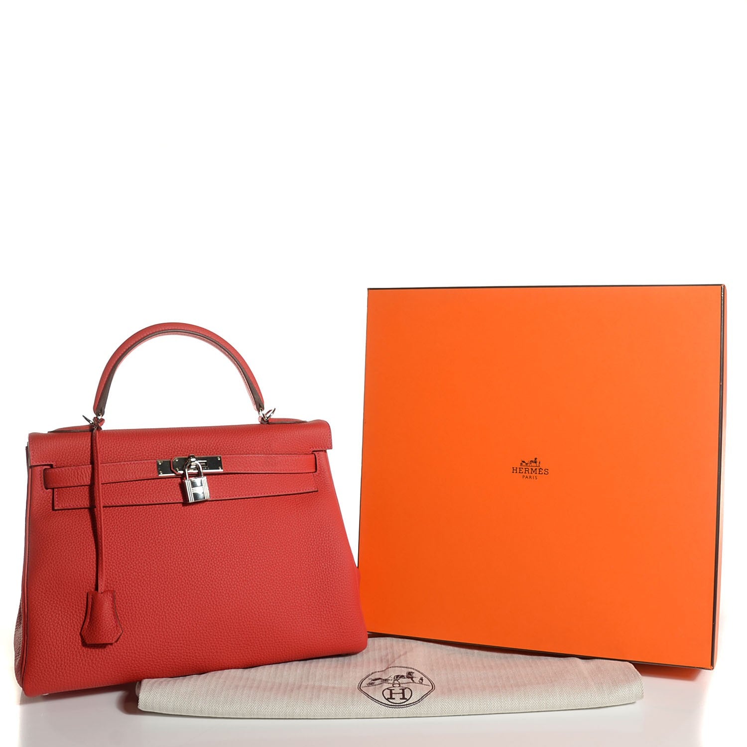Hermes Togo Kelly Retourne 32 Vermillion 8 of 26