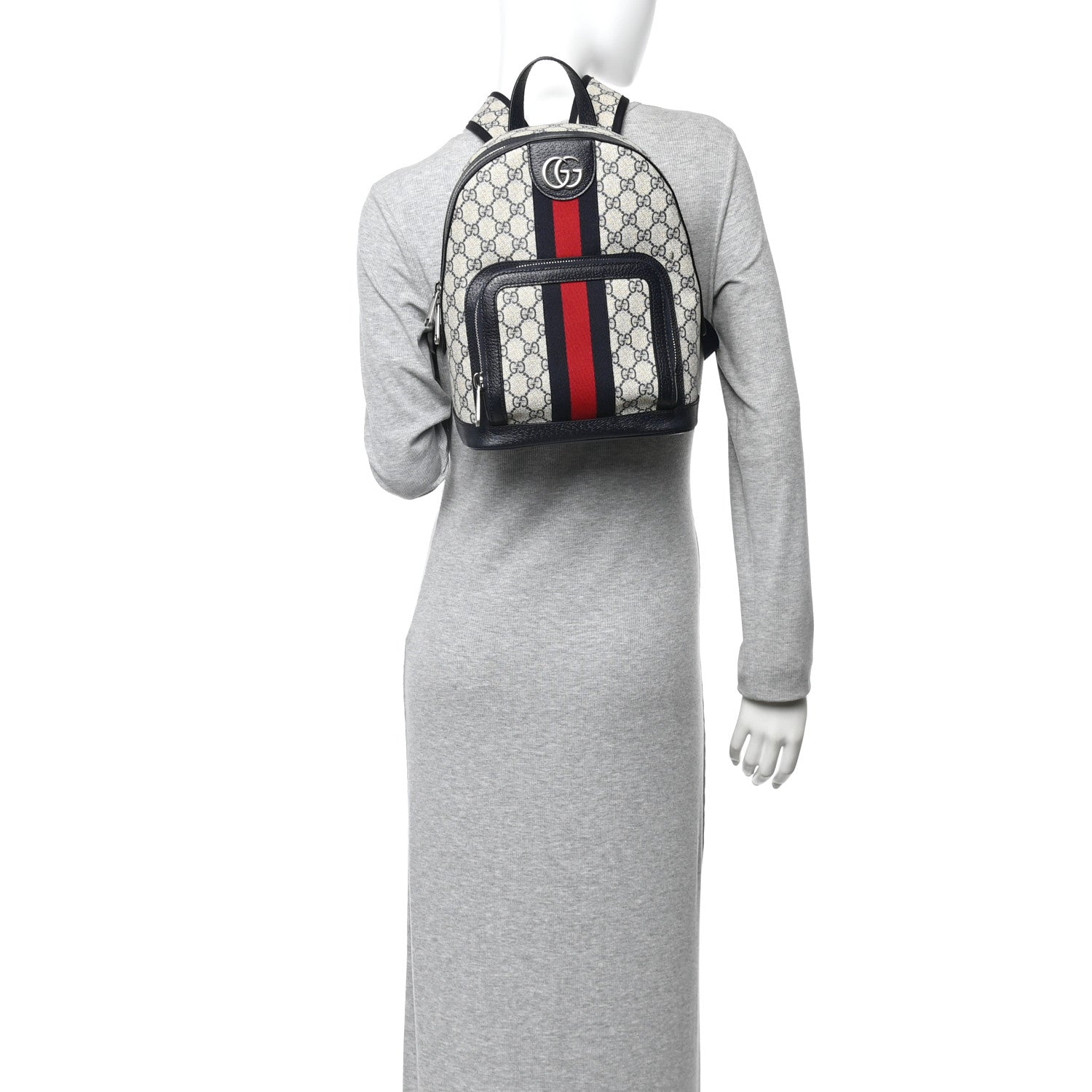 Gucci GG Supreme Monogram Textured Dollar Calfskin Web Small Ophidia Day Backpack Beige Blue Black 1829692 – FASHIONPHILE