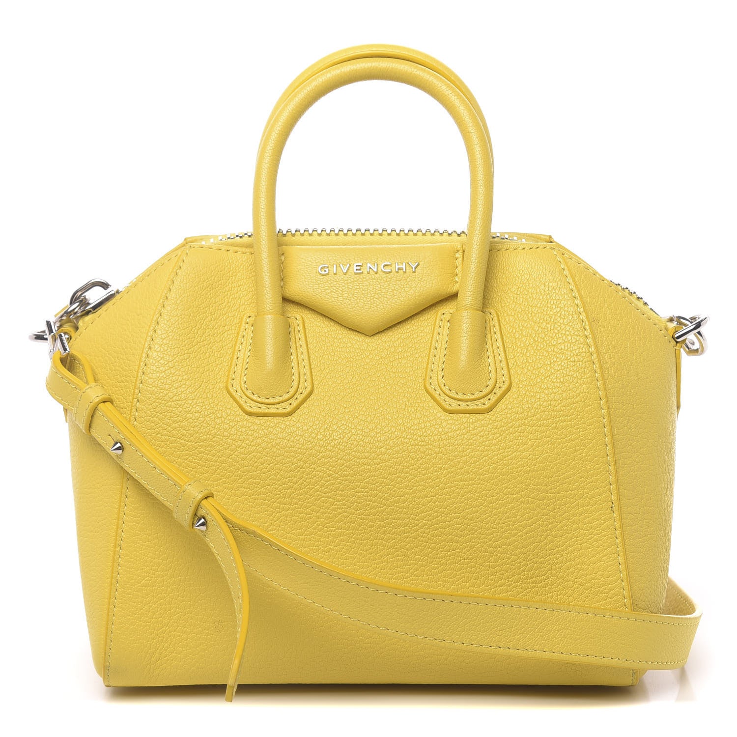 Givenchy Sugar Goatskin Mini Antigona Yellow 1 of 17