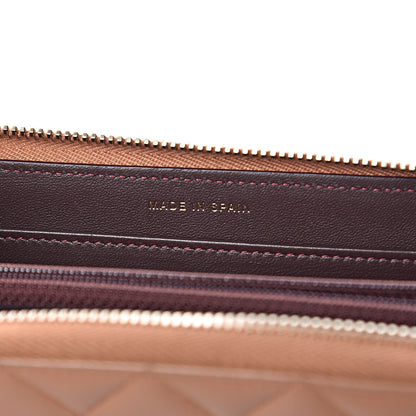Chanel Lambskin Quilted Large Gusset Trendy CC Zip Around Wallet Dark Beige 7 of 10