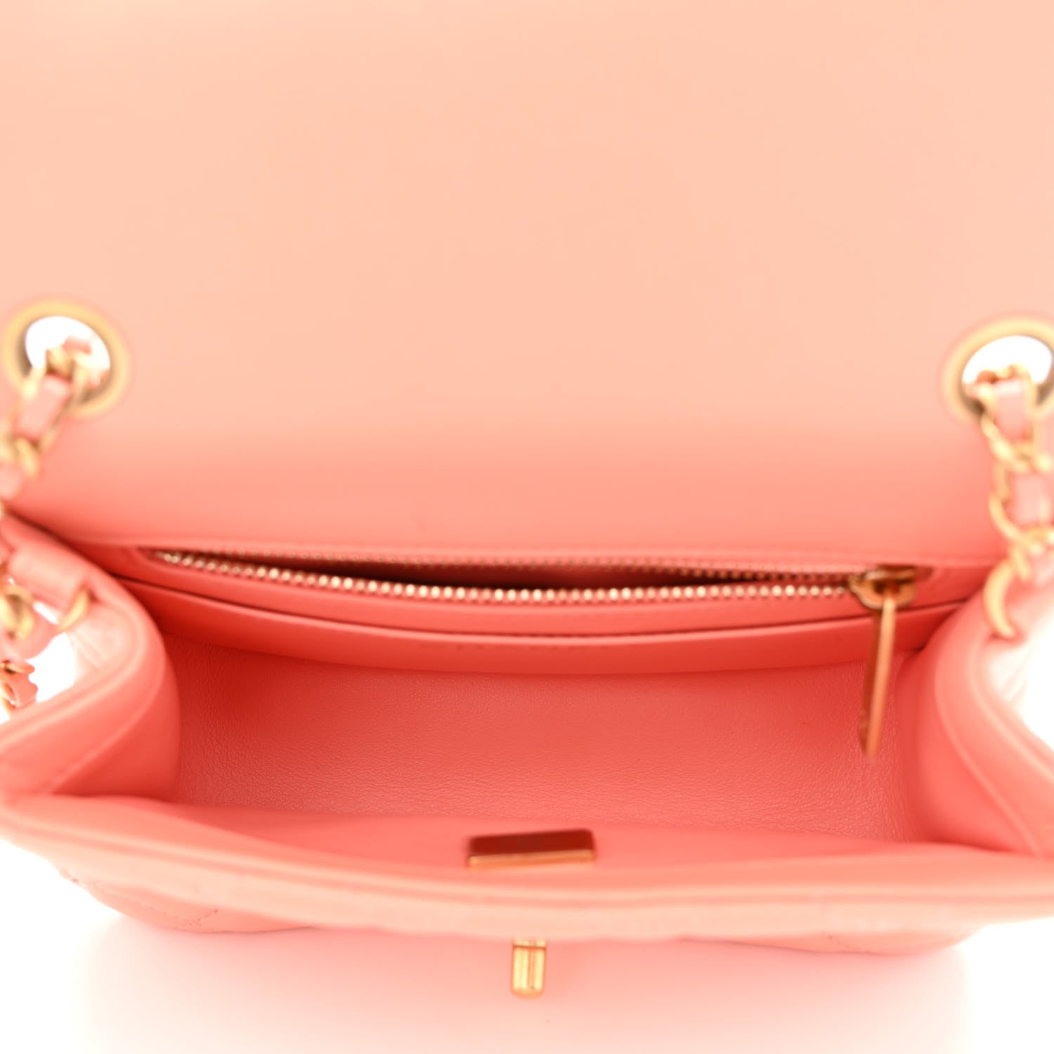 Chanel Lambskin Quilted Mini Pearl Crush Flap Light Orange 5 of 11