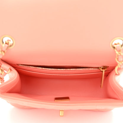 Chanel Lambskin Quilted Mini Pearl Crush Flap Light Orange 5 of 11