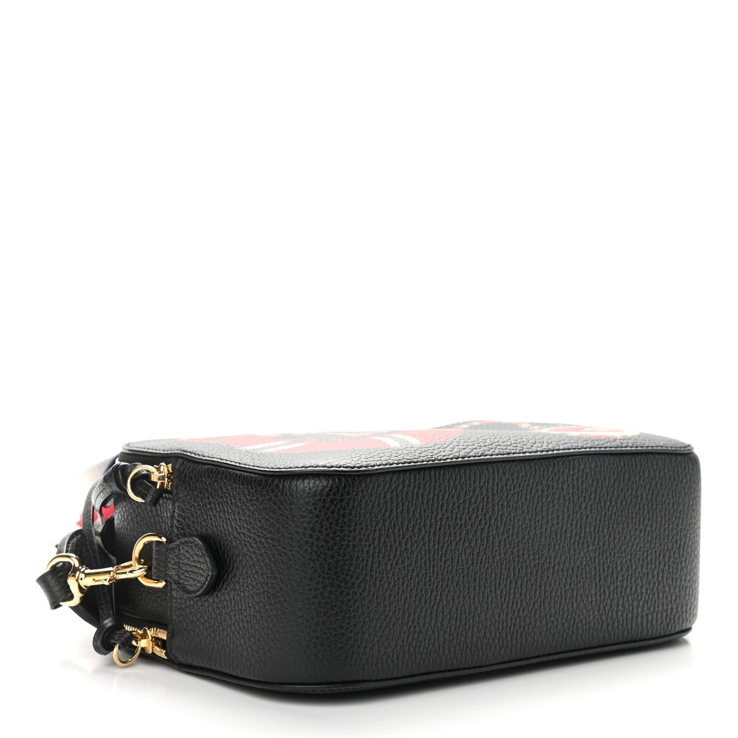 Grained Calfskin Sylvie Web Kingsnake Small Camera Bag Black Multicolor