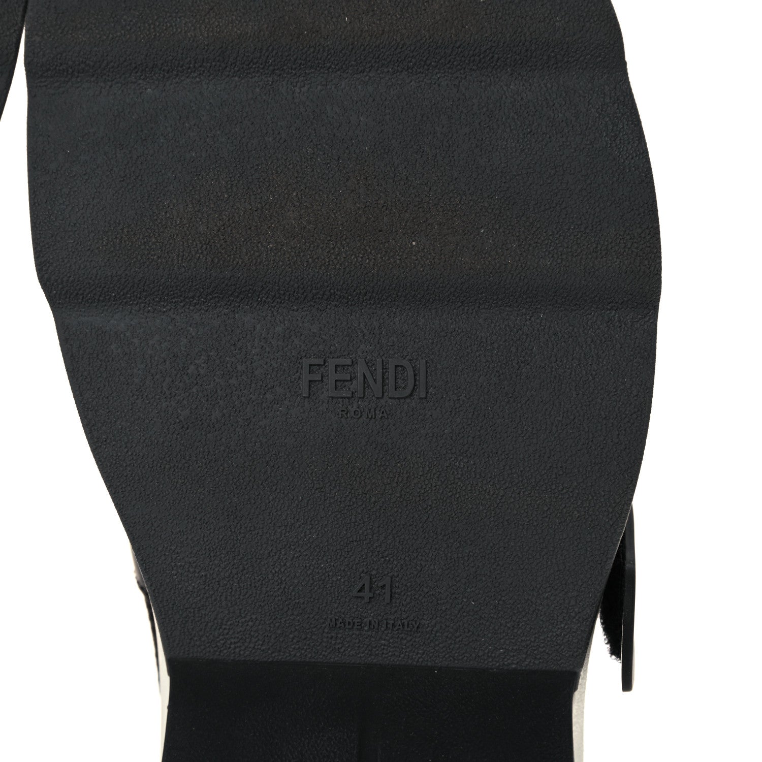 Fendi Stretch Yarn FF Stiff Band Rockoko Sneakers 41 Black White Tobacco 6 of 9