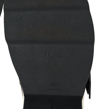 Fendi Stretch Yarn FF Stiff Band Rockoko Sneakers 41 Black White Tobacco 6 of 9