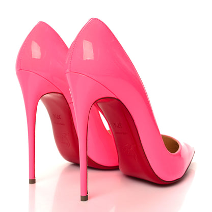 Christian Louboutin Patent So Kate 120 Pumps 37.5 Shocking Pink 4 of 8