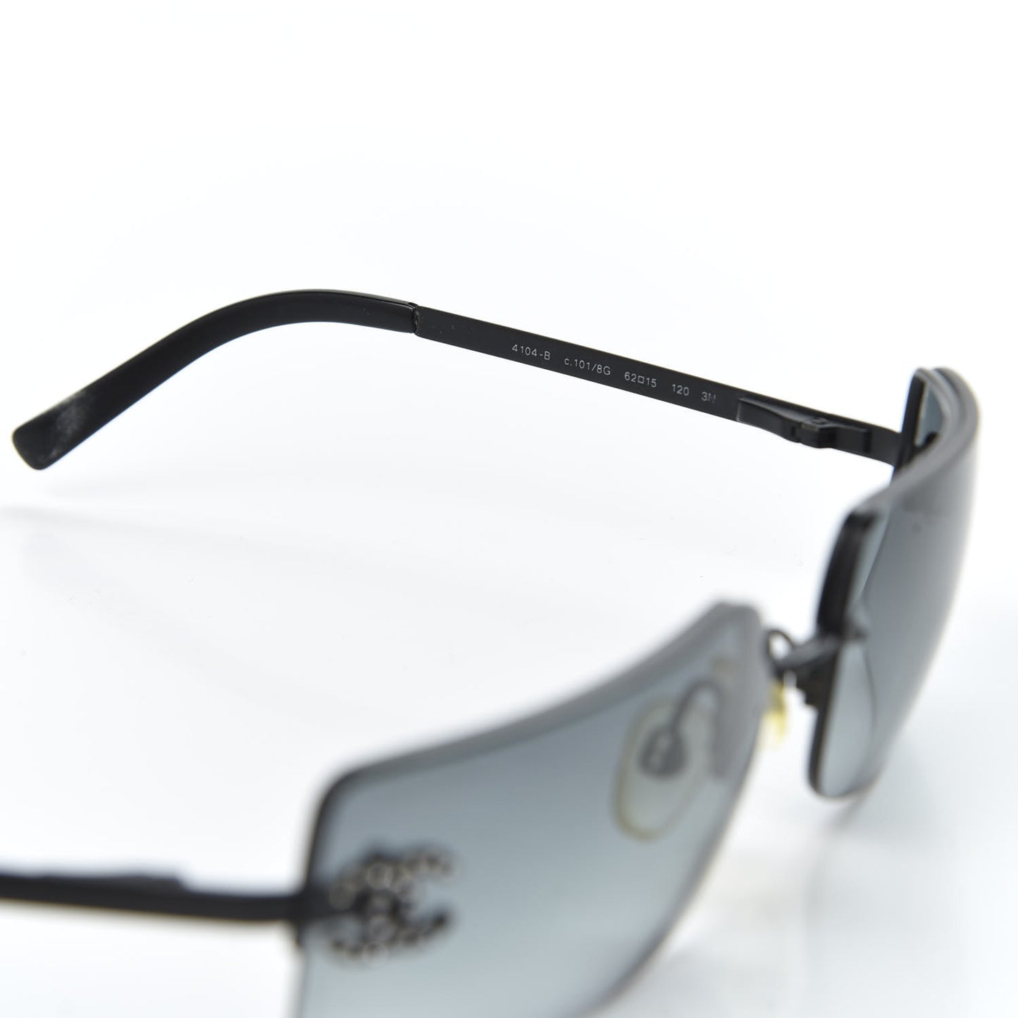 Crystal CC Logo Sunglasses 4104-B Black