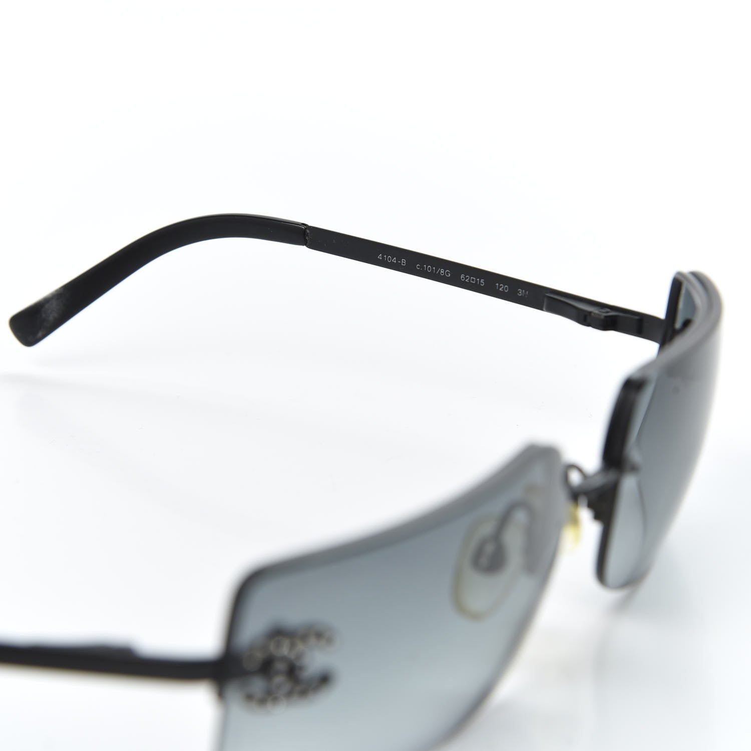 Chanel Crystal CC Logo Sunglasses 4104-B Black 7 of 9