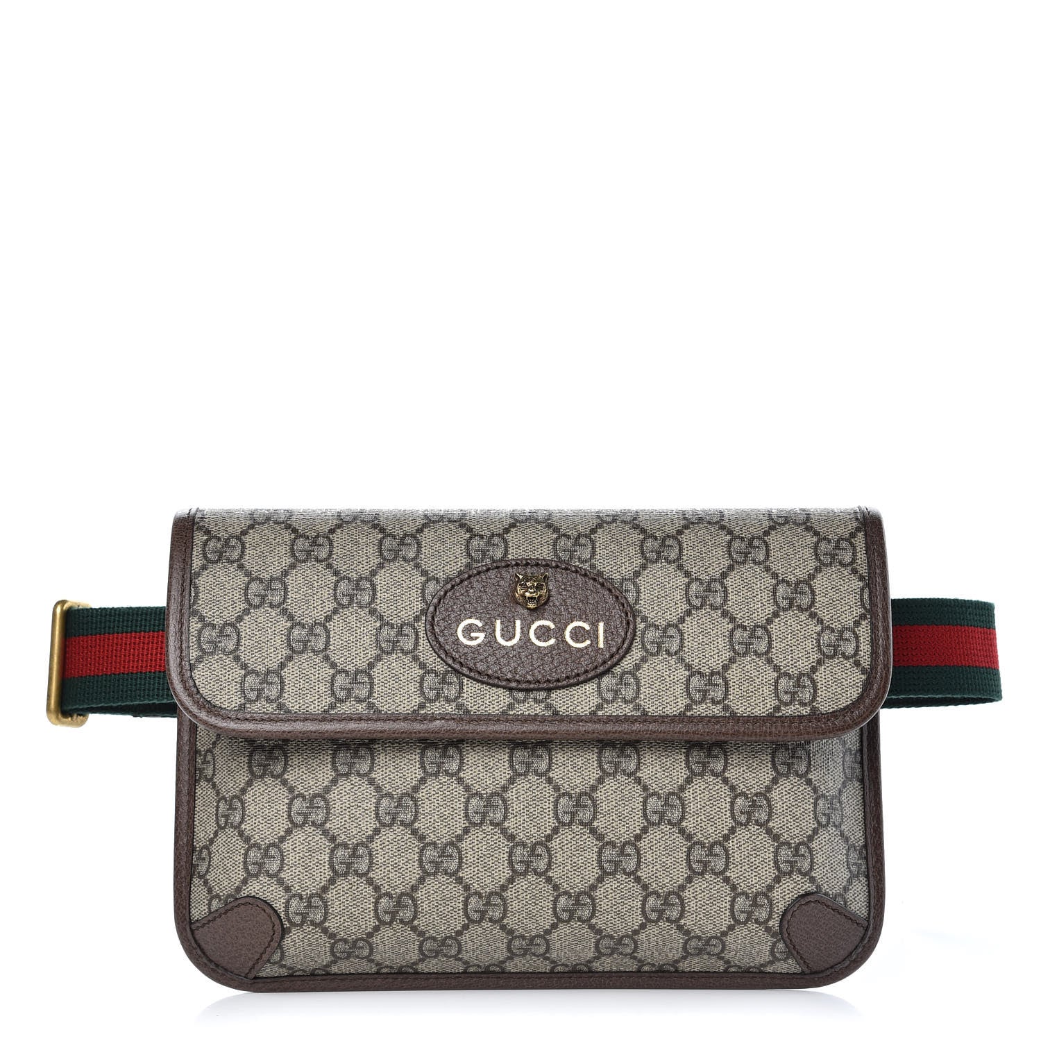Gucci GG Supreme Monogram Neo Vintage Web Belt Bag Brown 1 of 7