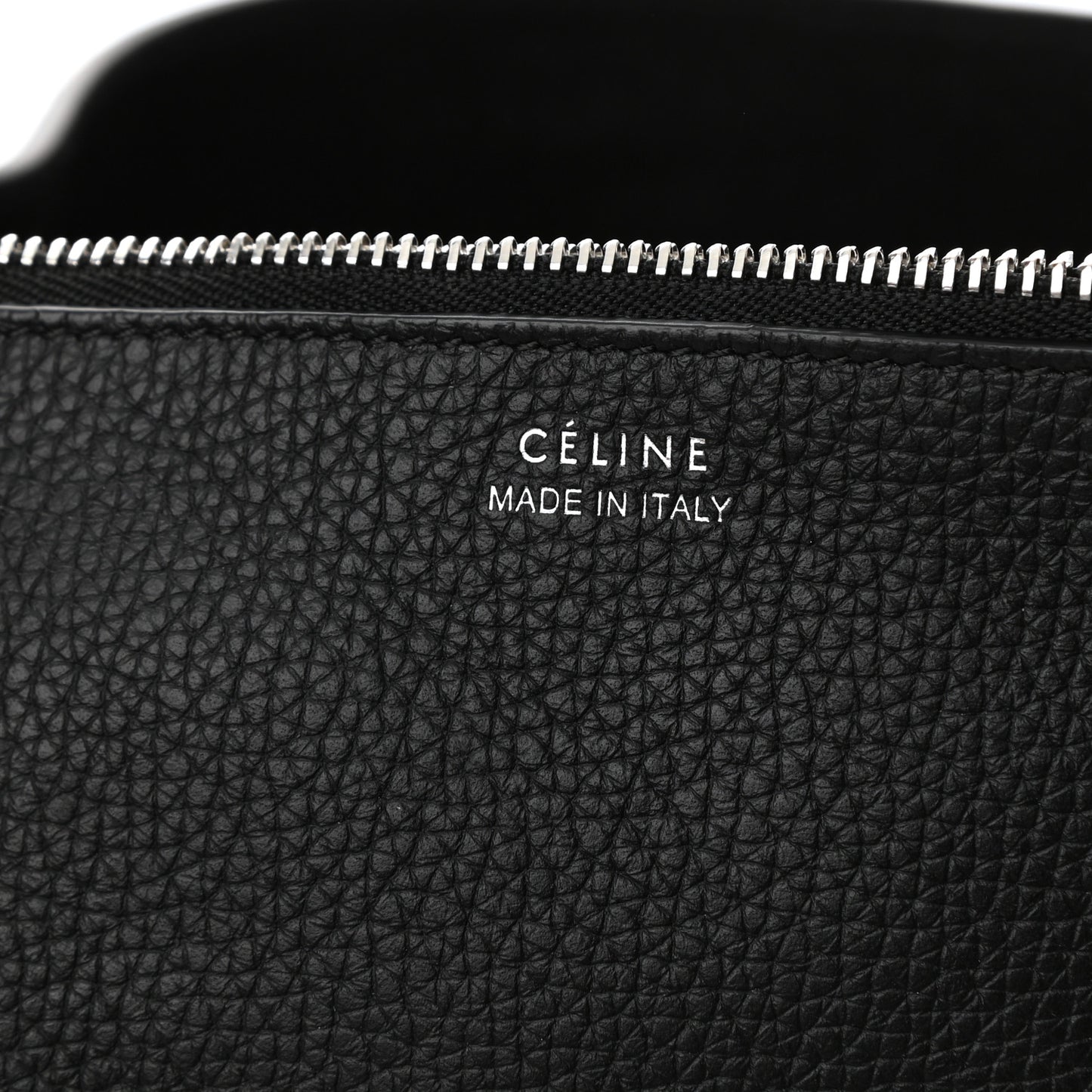 Supple Grained Calfskin Big Bag Bucket Black