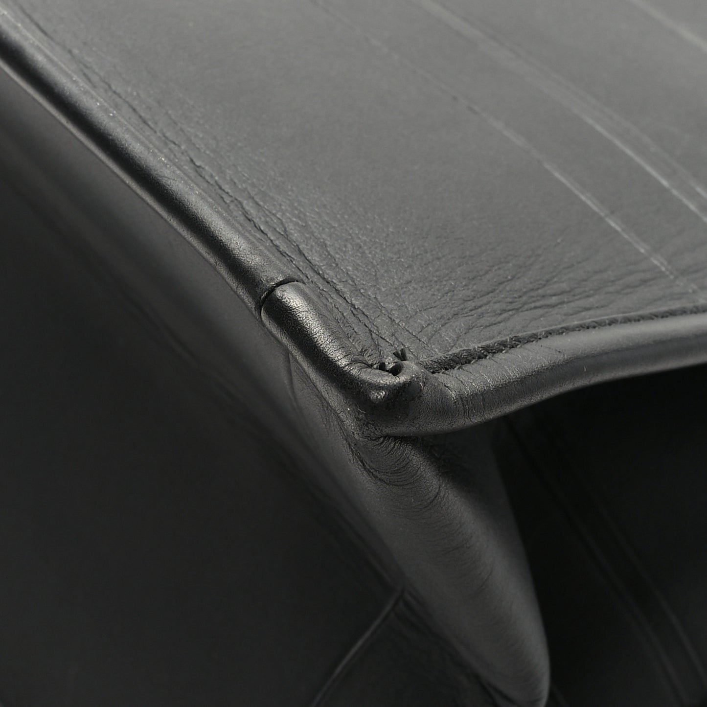 Calfskin Embossed Medium Book Tote Black