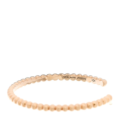 Van Cleef & Arpels 18K Yellow Gold Perlee Hoop Earrings 4 of 5