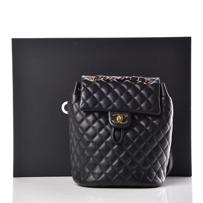 Chanel Lambskin Quilted Small Urban Spirit Backpack Black 10 of 10