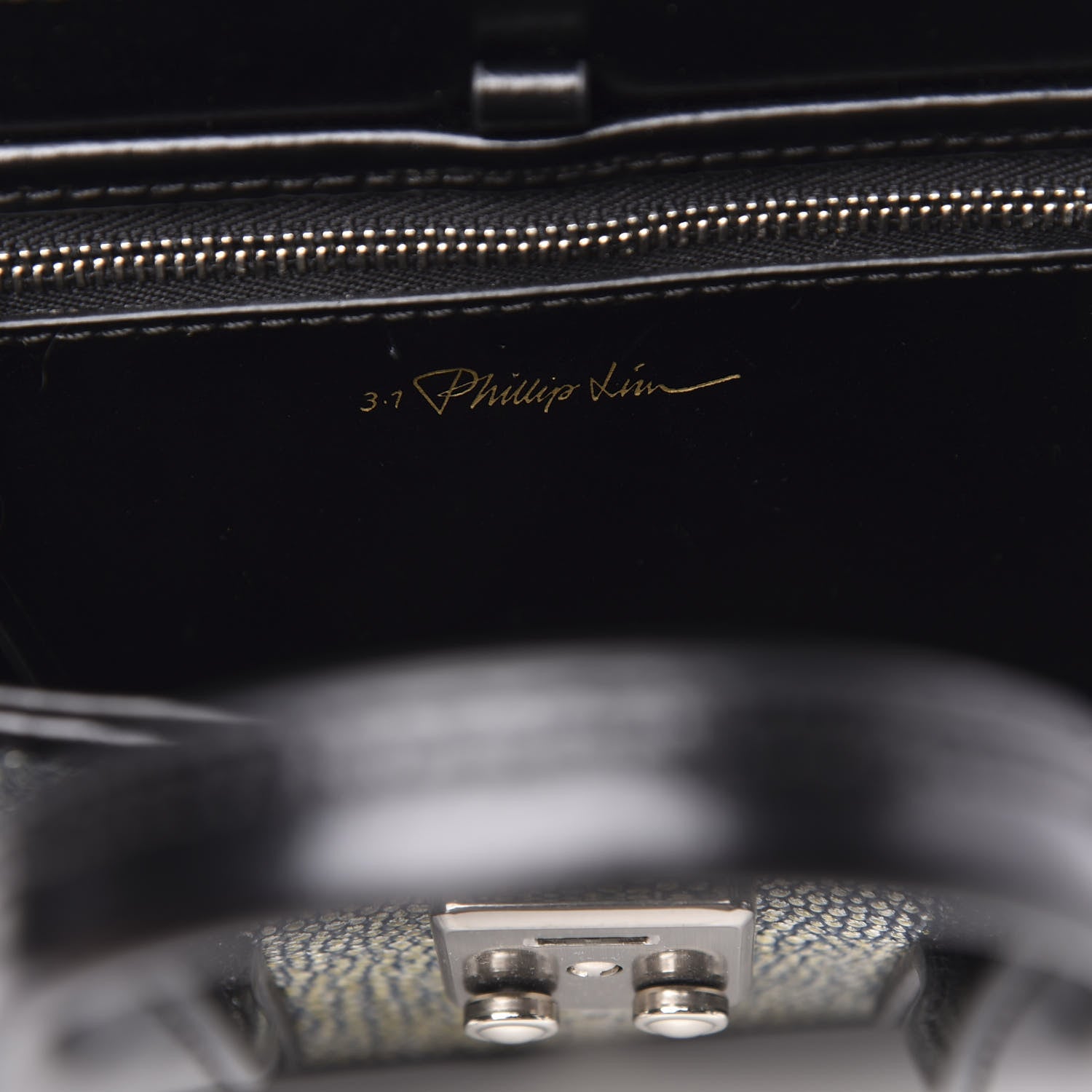 3.1 Phillip Lim 3.1 Smooth Calfskin Stingray Mini Pashli Satchel Black 6 of 11