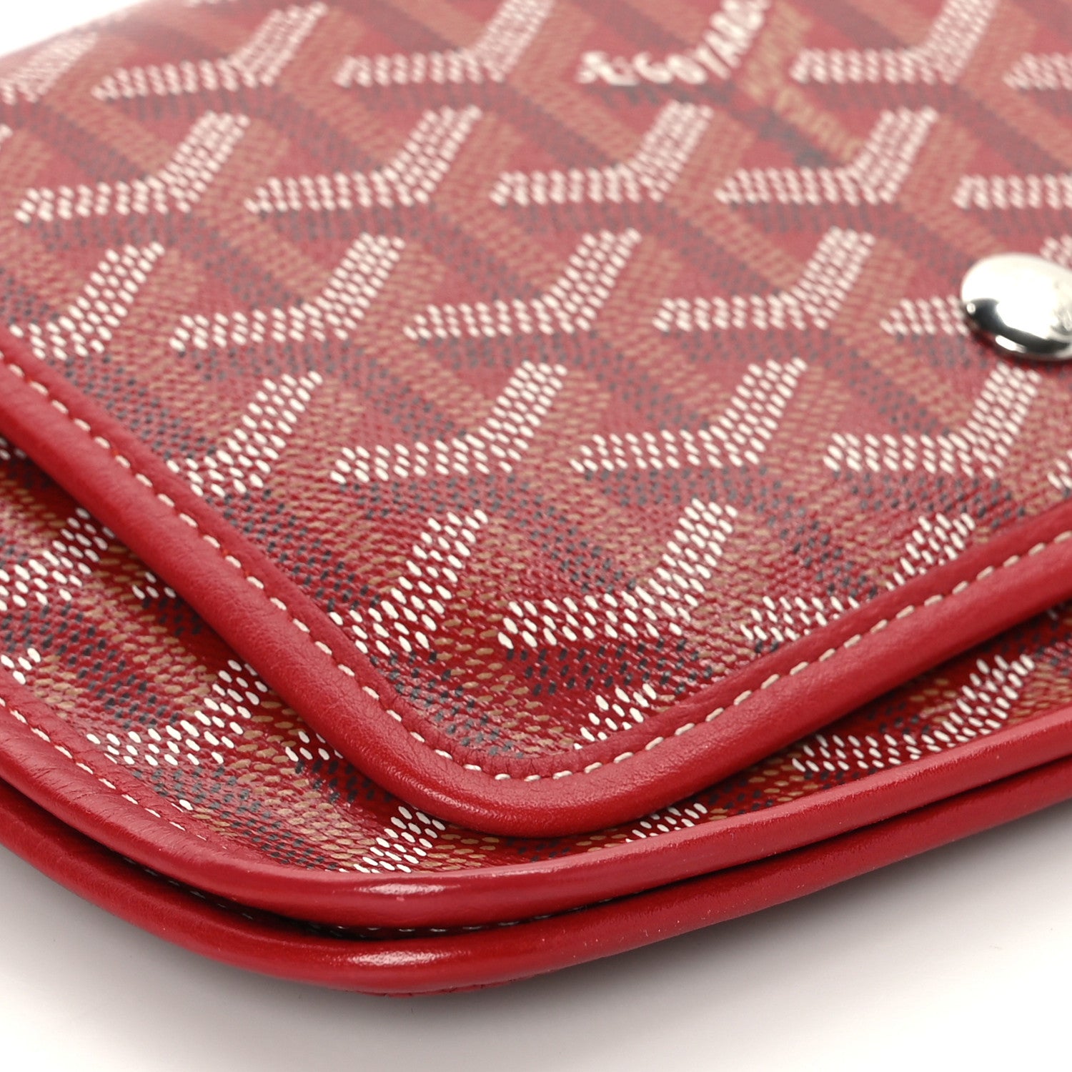 Goyard Goyardine Plumet Wallet Clutch Red 8 of 9