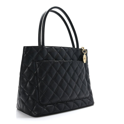 Chanel Caviar Quilted Medallion Tote Black 3 of 9