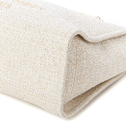 Chanel Lurex Boucle Small Deauville Tote Ivory 5 of 10