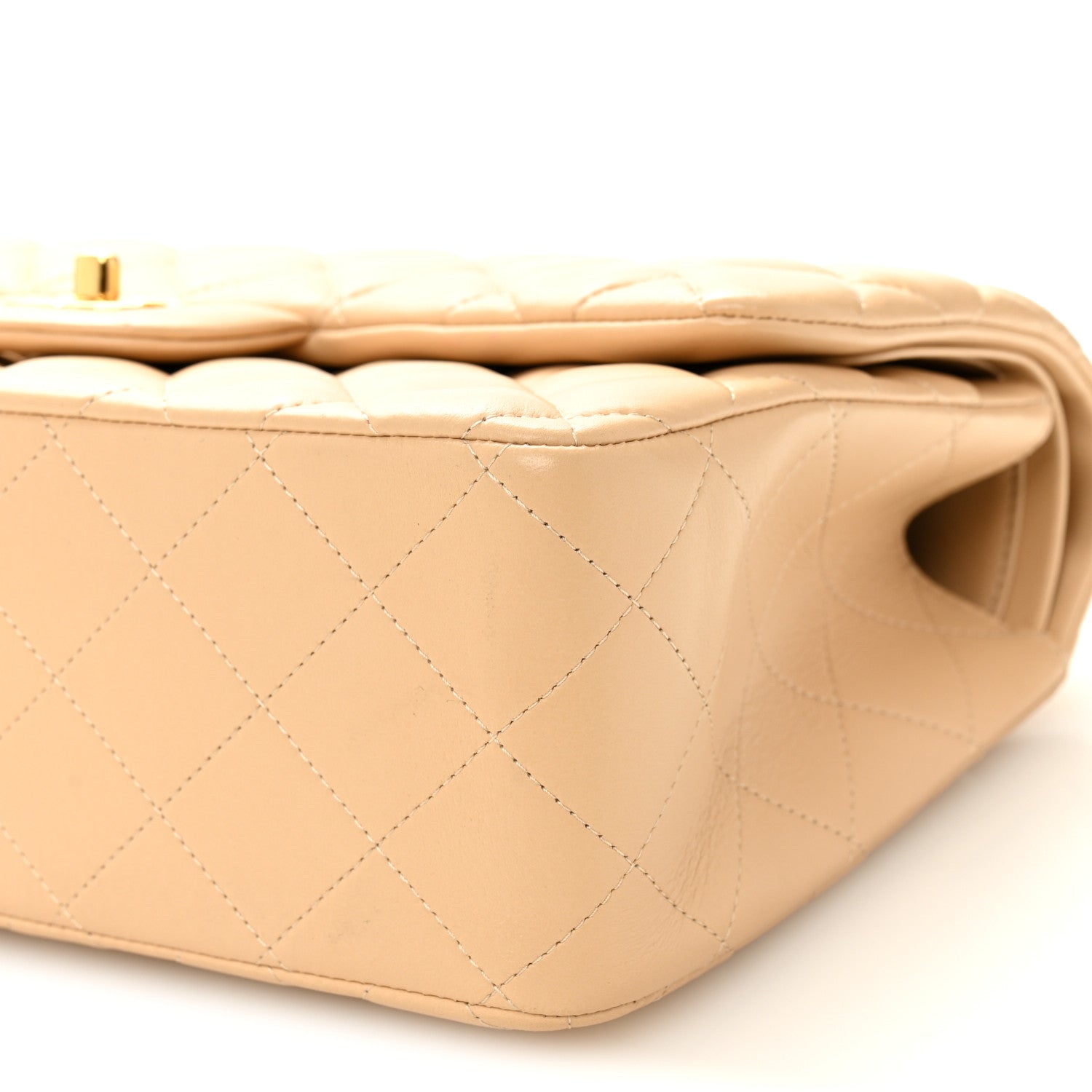Chanel Lambskin Quilted Jumbo Double Flap Beige 10 of 11