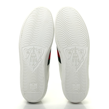 Gucci Calfskin Ayers Kingsnake Embroidered Mens Ace Sneakers 10 Green Red 5 of 10