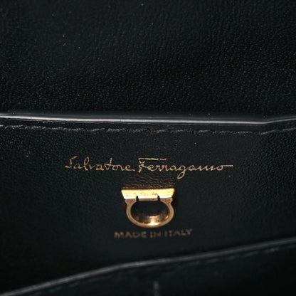 Salvatore Ferragamo Calfskin Margot Top Handle Satchel Beige Black 6 of 9
