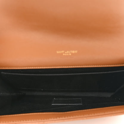 Saint Laurent Grain De Poudre Matelasse Chevron Monogram Cassandre Flap Pouch Natural Dark 5 of 8
