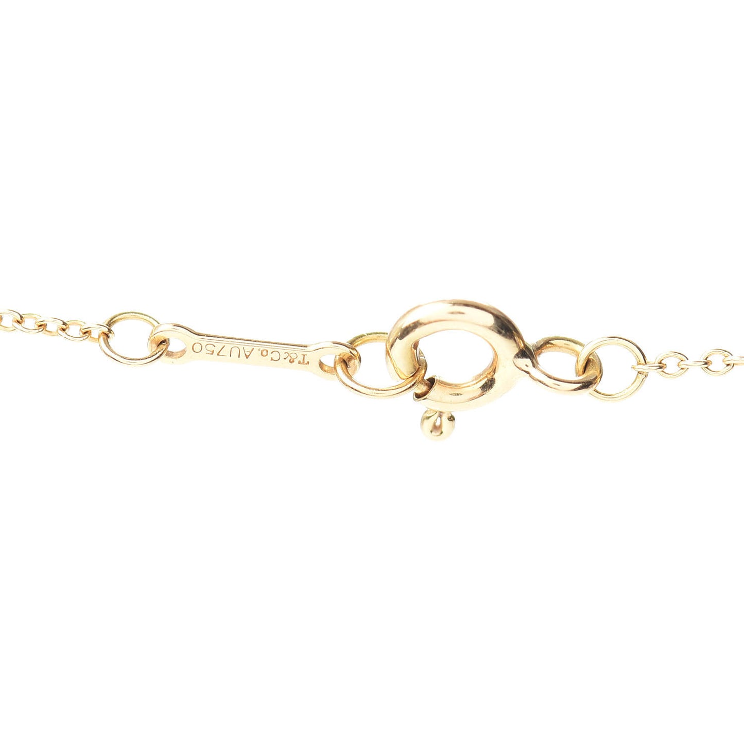 18K Yellow Gold Diamond Small Paloma Picasso Loving Heart Pendant Necklace
