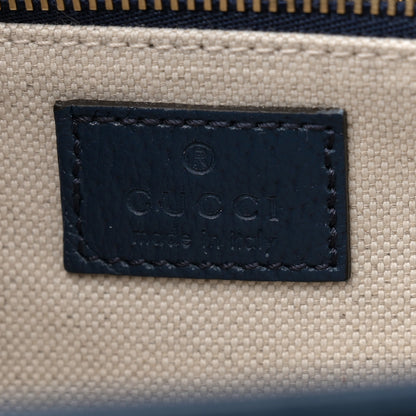 Gucci Raffia Textured Dollar Calfskin GG Monogram Horsebit 1955 Shoulder Bag Natural Mystic White Blue Agata 6 of 10