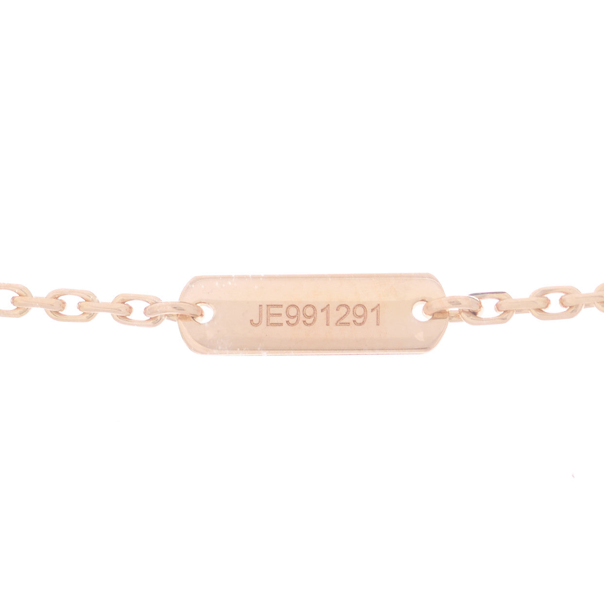 Van Cleef & Arpels 18K Rose Gold Diamond Bulls Eye Vintage Alhambra Pendant Necklace 3 of 5