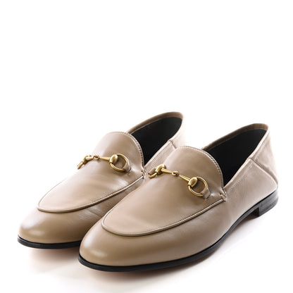 Gucci Lambskin Womens Brixton Horsebit Loafers 41 Mud 2 of 9
