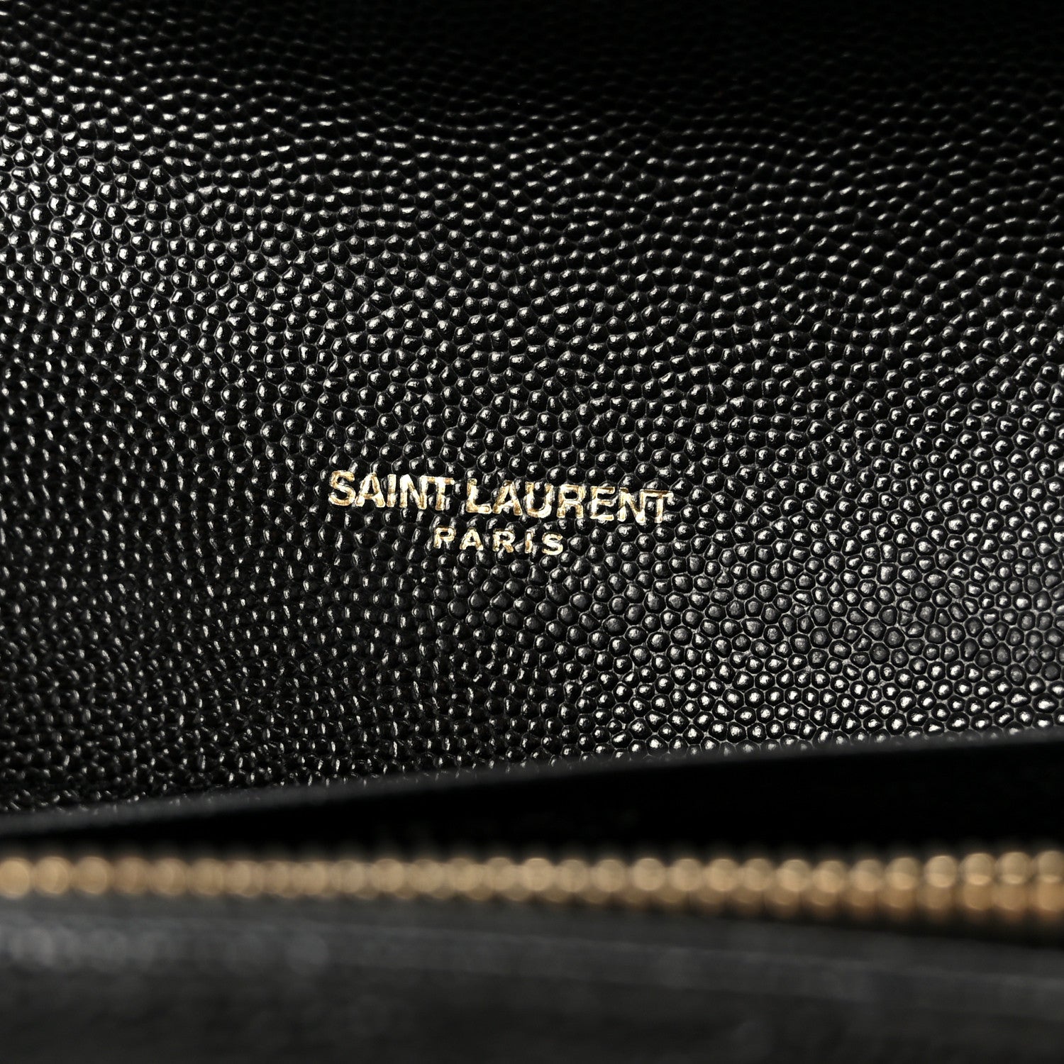 Saint Laurent Grain De Poudre Matelasse Chevron Monogram Flap Wallet Black 6 of 8