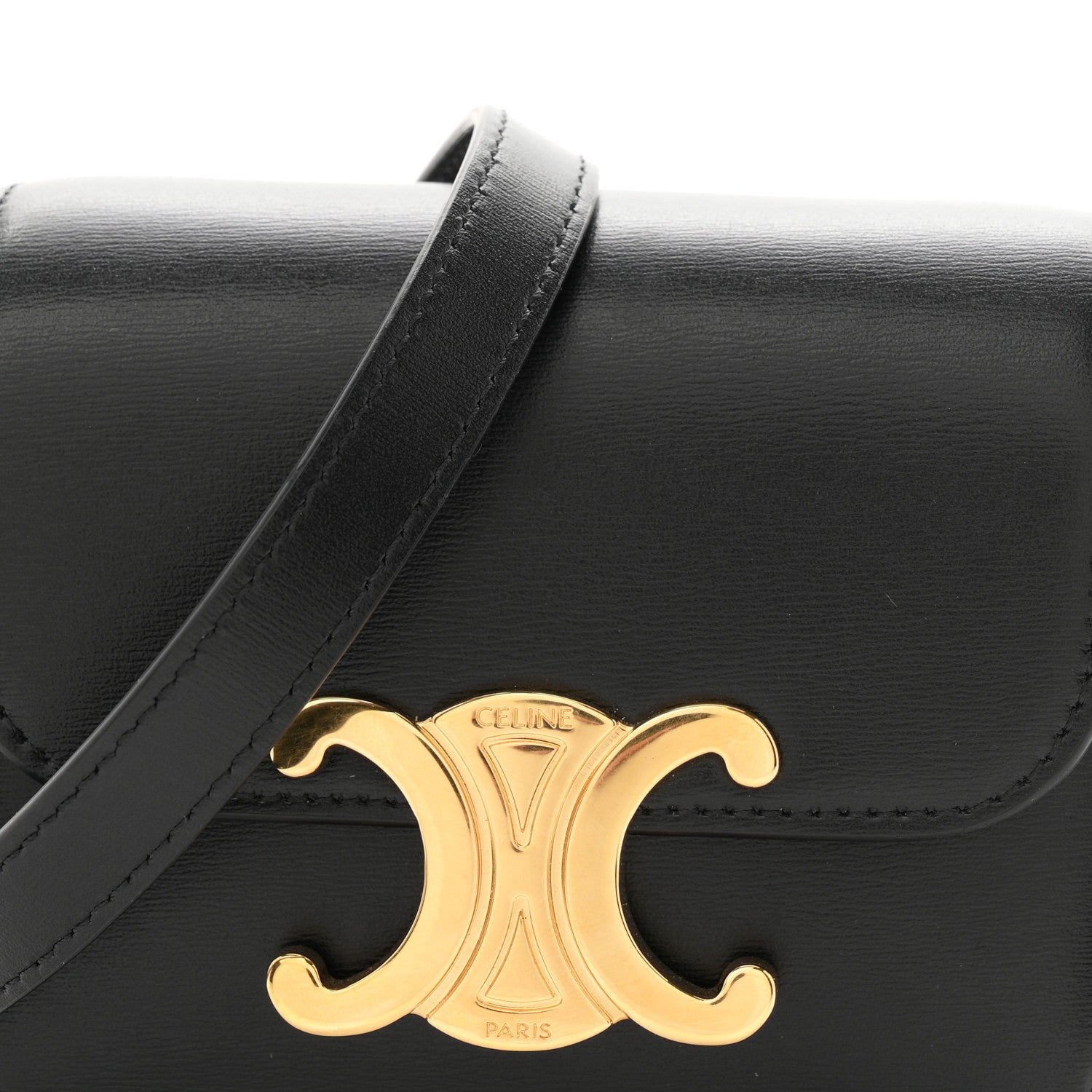 Celine Shiny Calfskin Mini Claude Black 7 of 10