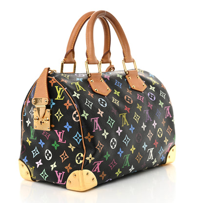 Louis Vuitton Monogram Multicolor Speedy 30 Black 3 of 13