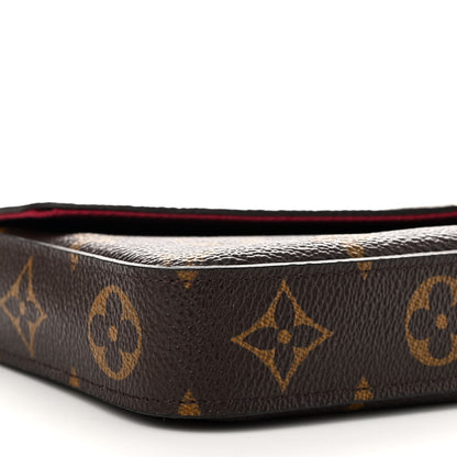 Louis Vuitton Monogram Pochette Felicie Chain Wallet Fuchsia 10 of 12
