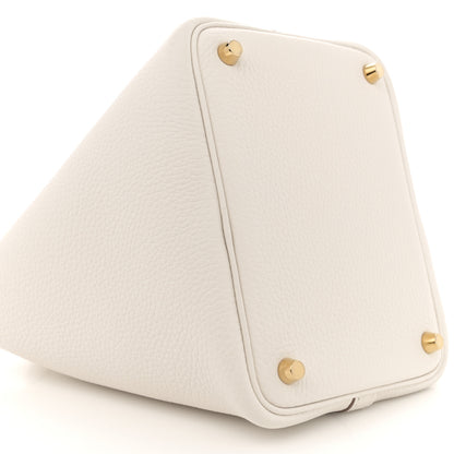 Hermes Taurillon Clemence Picotin Lock 18 PM Gris Pale 9 of 12