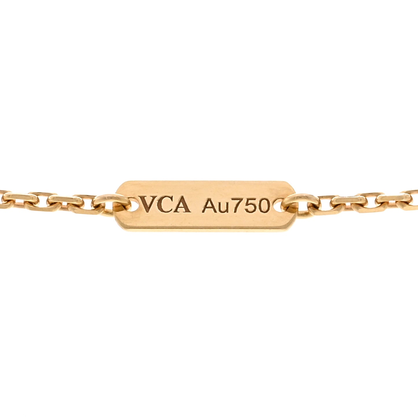 18K Yellow Gold Carnelian Vintage Alhambra Pendant Necklace