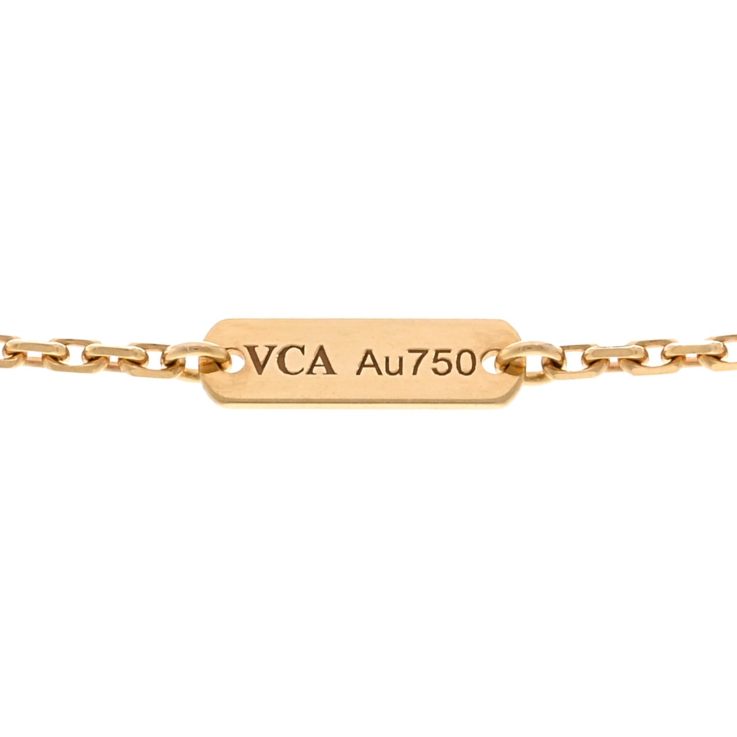 Van Cleef & Arpels 18K Yellow Gold Carnelian Vintage Alhambra Pendant Necklace 4 of 6