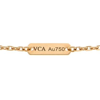 Van Cleef & Arpels 18K Yellow Gold Carnelian Vintage Alhambra Pendant Necklace 4 of 6