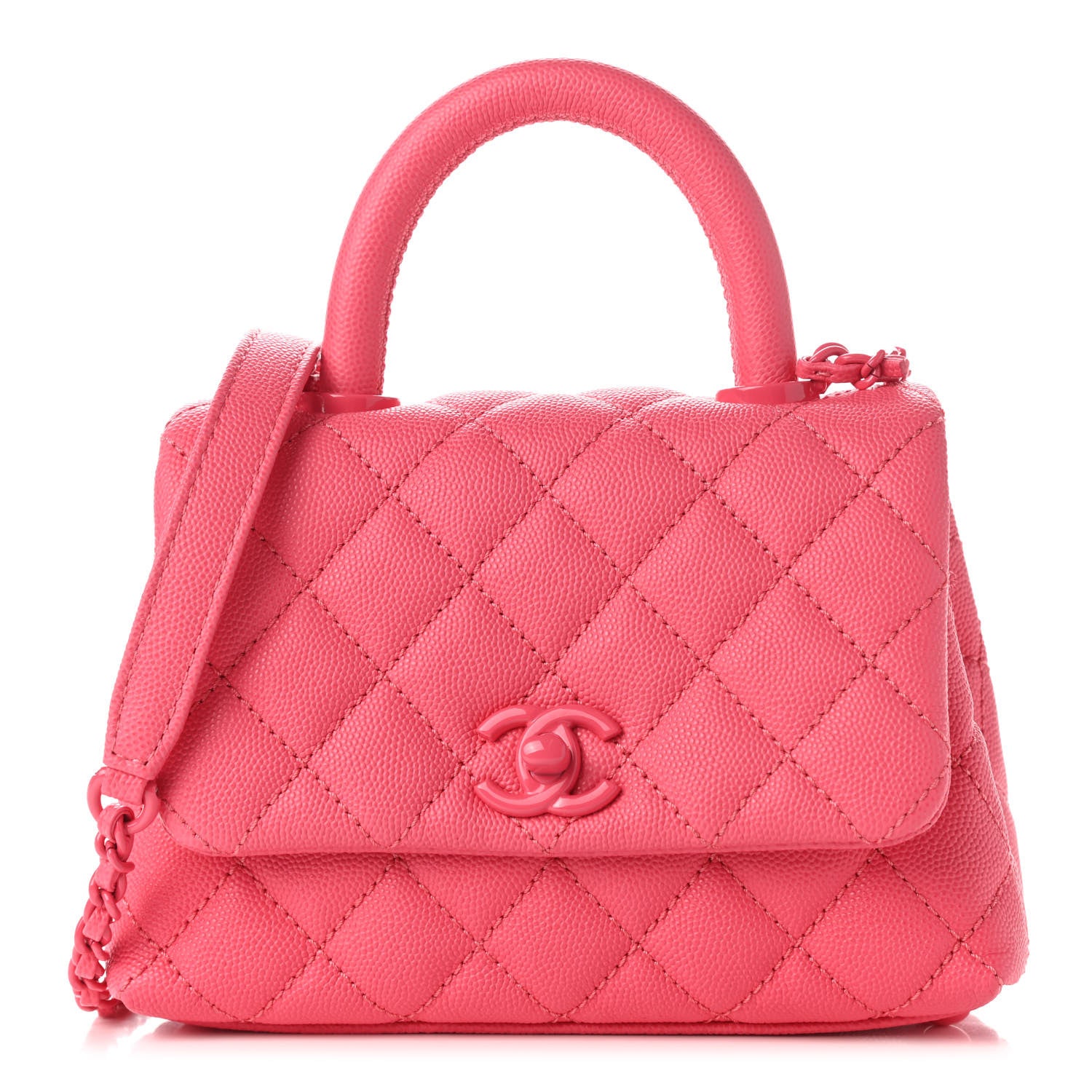 Chanel Caviar Quilted Incognito Extra Mini Coco Handle Flap Pink 1 of 10