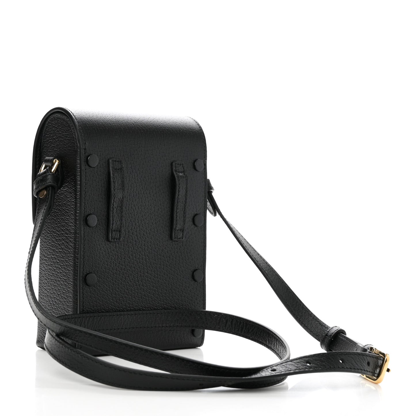 Dollar Calfskin Vertical Horsebit 1955 Crossbody Bag Black