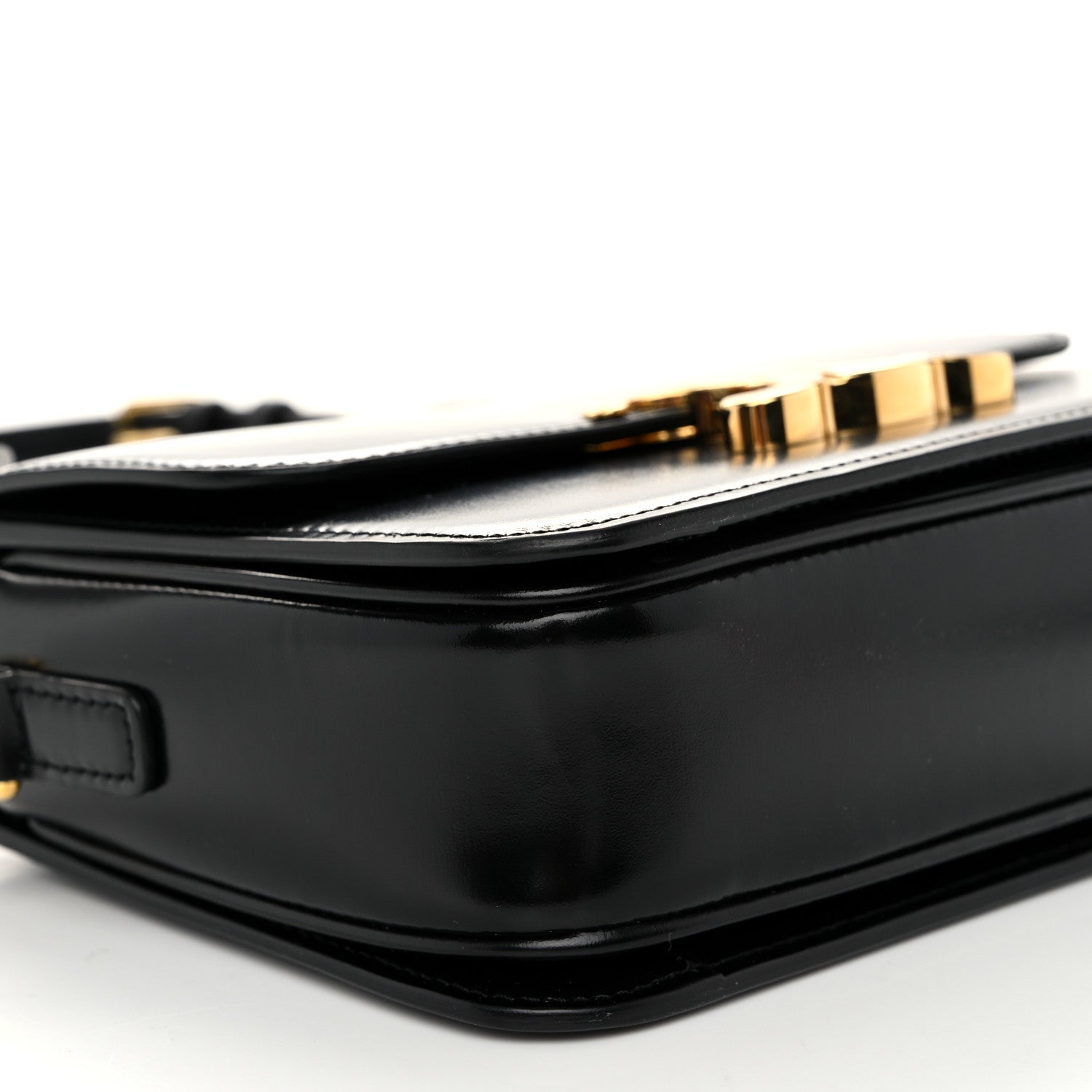 Celine Shiny Calfskin Teen Triomphe Black 9 of 10