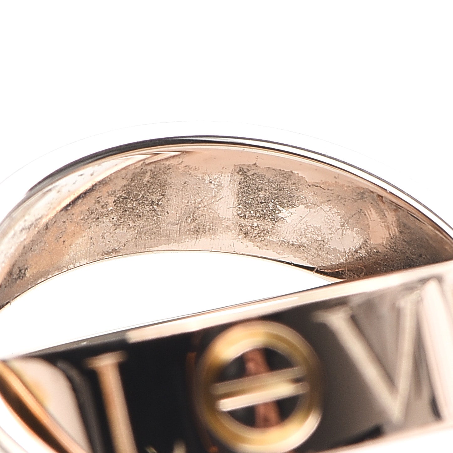 18K White Pink Gold 5.5mm Astro LOVE Ring 48 4.5